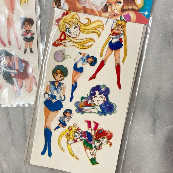 Vintage 90s Sailor Moon Rub On Tattoos New Vntg Anime - Picture 2 of 3